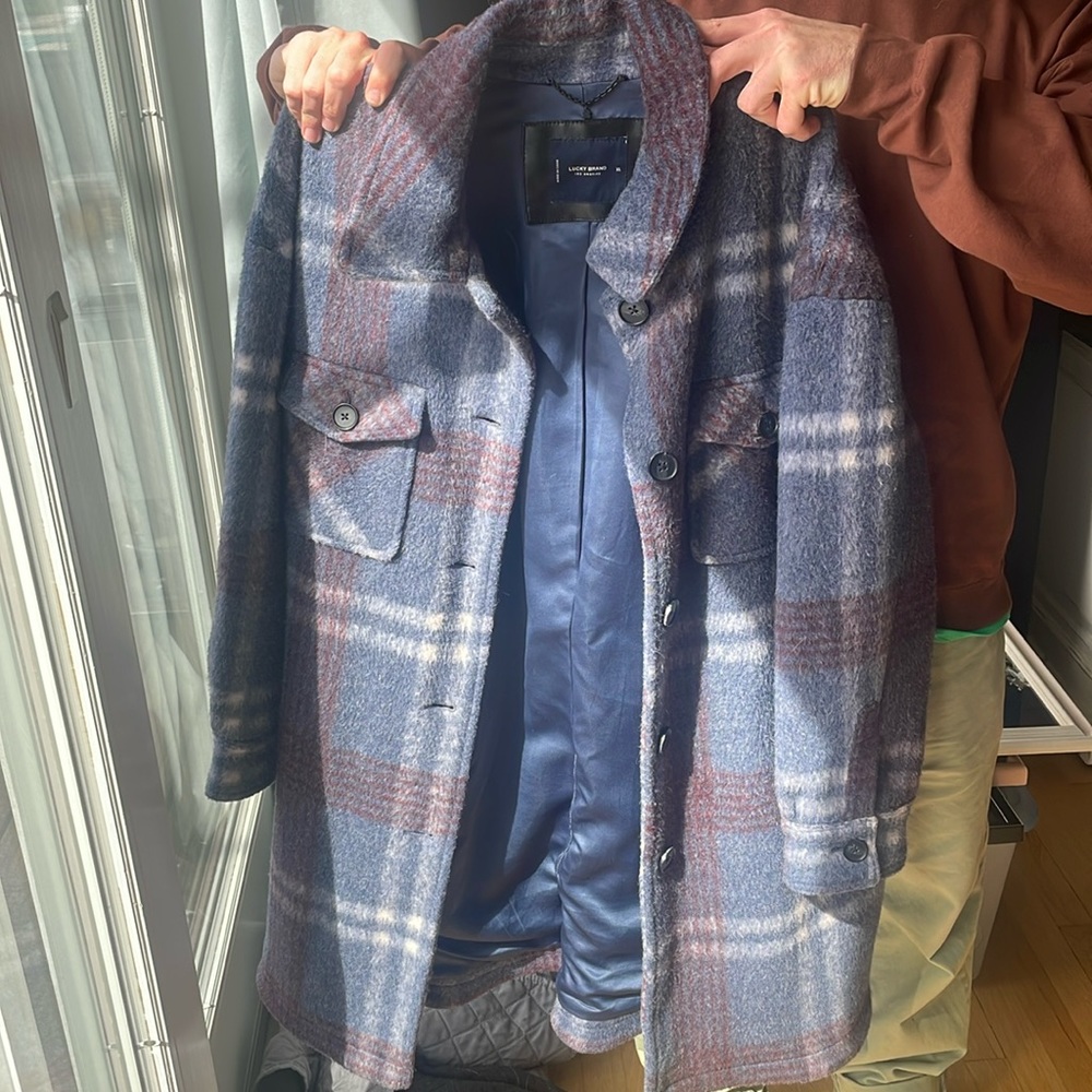 Lucky Brand Plaid Coat XL
